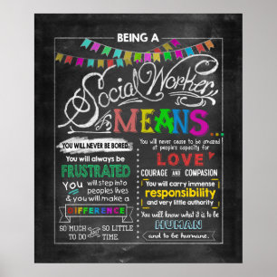 Poster Ser Um Trabalhador Social Significa Inspiração