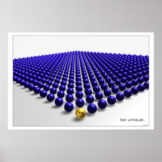 Póster Ser único (azul)