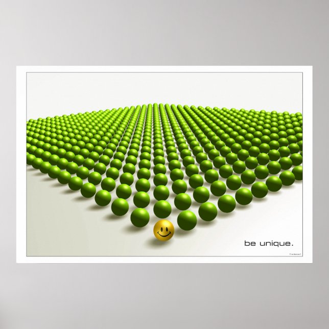 Póster Ser único (verde) (Frente)