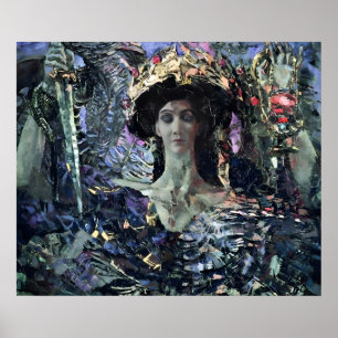 Poster Serafim de seis asas (Azrael) por Mikhail Vrubel