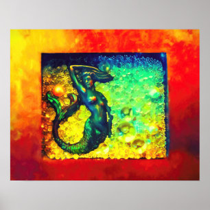 Póster Sereia Em Caixa