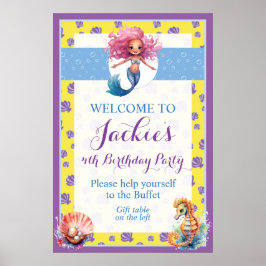 Poster Sereia Mágica Cura e Colorida