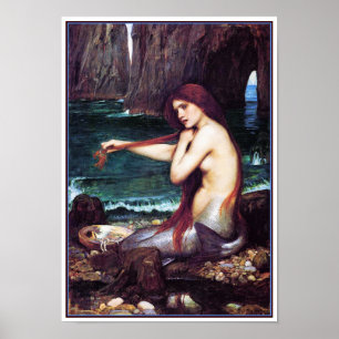 Póster Sereia pelo Waterhouse de John