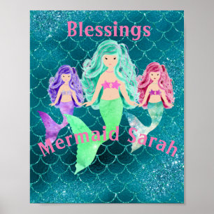 Poster Sereia personalizada