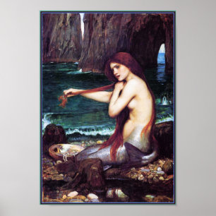 Póster Sereia por John Waterhouse