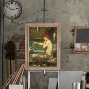 Póster Sereia por John William Waterhouse