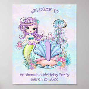 Poster Sereia Primeiro Aniversário Boas-vindas ao Whim