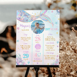 Poster Sereia Primeiro Aniversário Foto Milestone