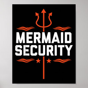 Poster Sereia Segurança Engraçado Pai Sereia Família Sere
