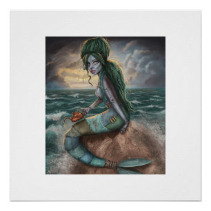 Póster Sereia Steampunk