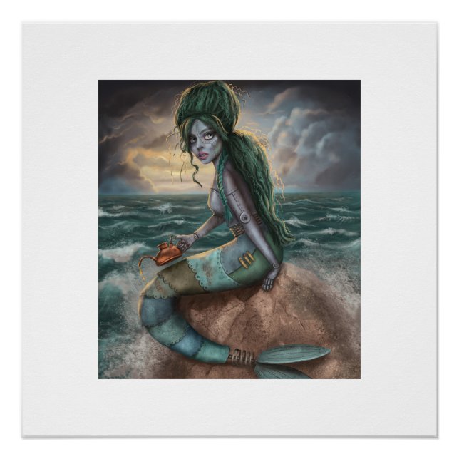 Póster Sereia Steampunk (Frente)