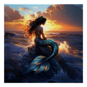 Póster Sereia Sunset