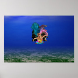 Poster Sereias ajudando as lagostas.