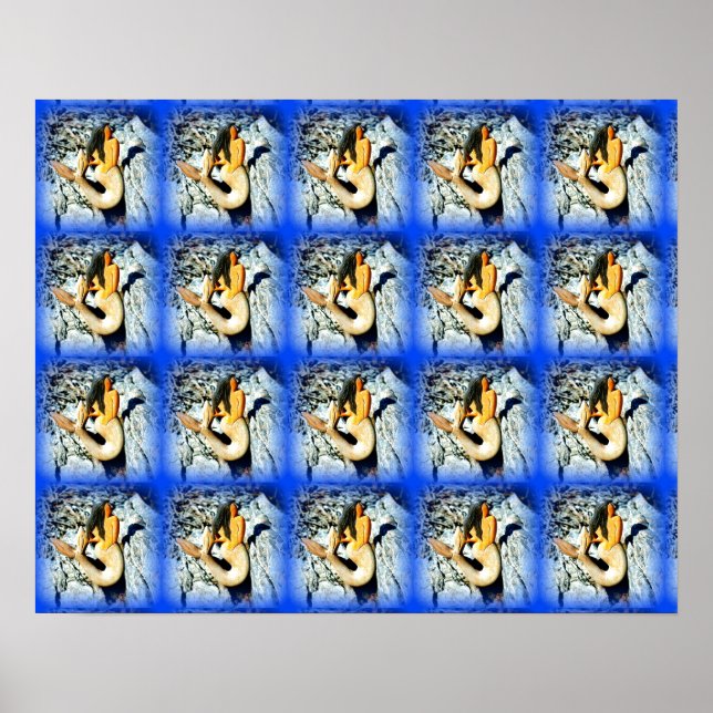 Póster sereias azuis (Frente)
