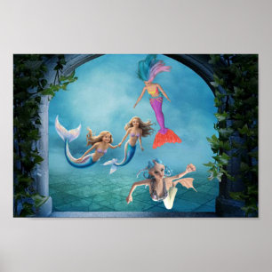 Poster Sereias vêm em todas as formas e tamanhos.