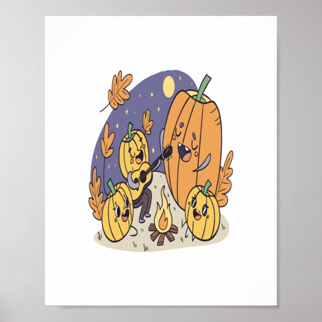 Poster Serenata de Pumpkin Campfire (Frente)