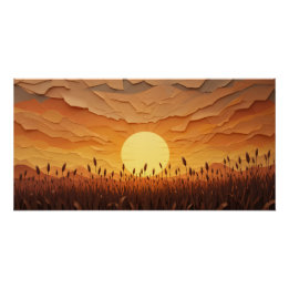 Póster Serenata Sunset em Papel