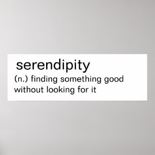 Póster Serendipity - arte minimalistic da parede
