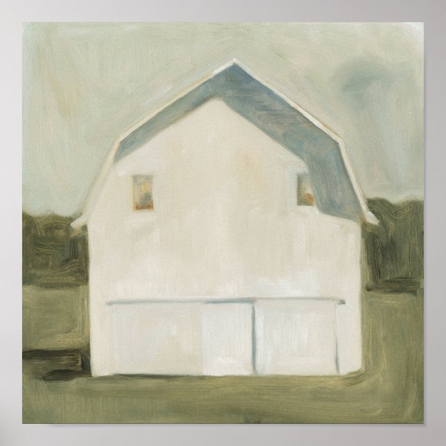 Poster Serene Barn - Branco (Frente)