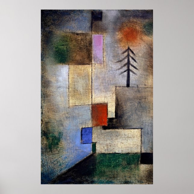 Poster Serene Fir Trees por Paul Klee - Abstrato Art (Frente)