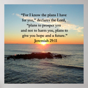 PÓSTER SERENE JEREMIAH 29:11 SUNRISE