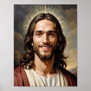 Poster Serene Jesus Cristo com aura