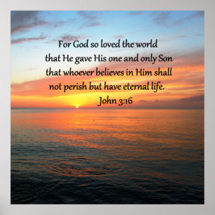 PÓSTER SERENE JOHN 3:16 FOTO SUNRISE