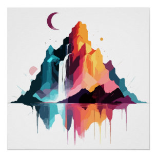 Póster Serene Landscape Calm Tranquil Nature Mounts