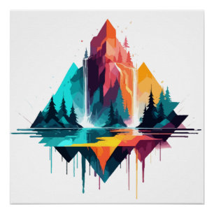 Póster Serene Landscape Calm Tranquil Nature Mounts