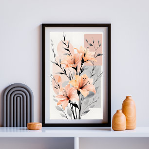 Poster Serene Lily Blooms muralha