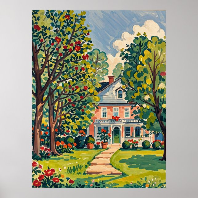 Poster Serene Park Scene em Early Primavera (Frente)