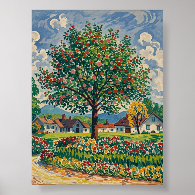 Poster Serene Park Scene em Early Primavera, amantes da N (Frente)