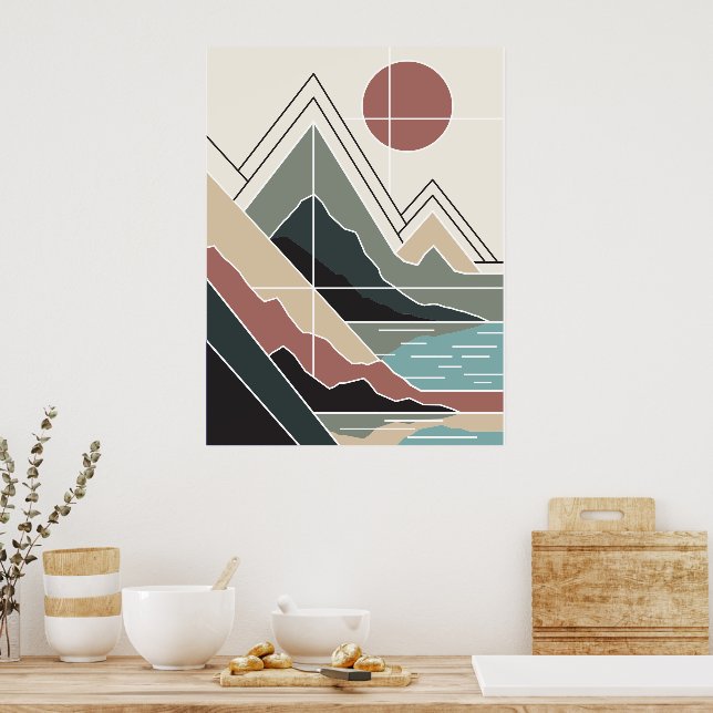 Poster Serene Peaks (Cozinha)