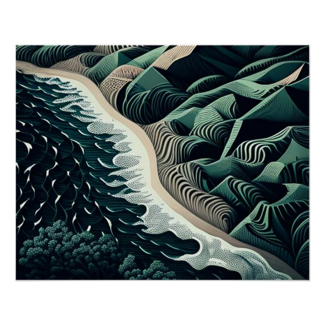 Póster Serene Shores (Frente)