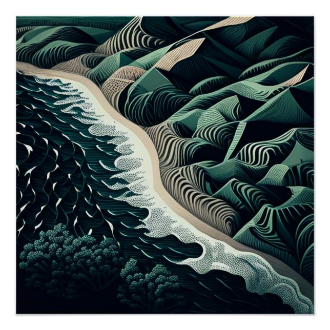 Póster Serene Shores (Frente)