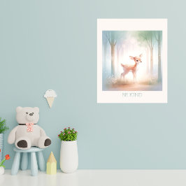 Poster Serene Woodland Fawn - Arte Florestal Tranquila