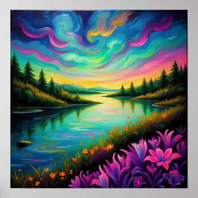 Poster SereneRiverReflections (Frente)