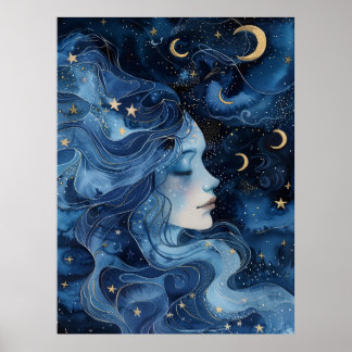 Poster Serenidade à Luz das Estrelas