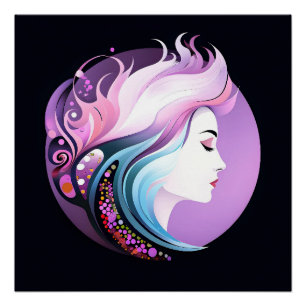 Póster "Serenidade com Estilo" Beleza Feminina    