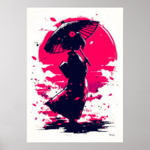 Serenidade da Geisha – Elegância na Brisa de Sakur