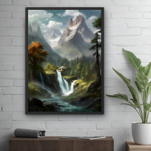 Poster Serenidade das Cascas de Montanha - Arte da Paisag