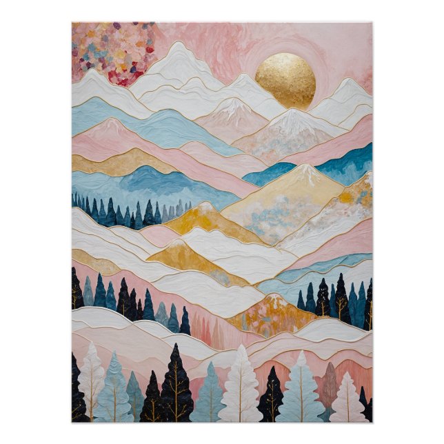 Póster Serenidade das Montanhas (Frente)