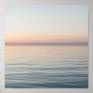 Poster Serenidade do Oceano ao Pôr do Sol