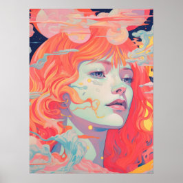 Poster Serenidade: Elegância Vibrante