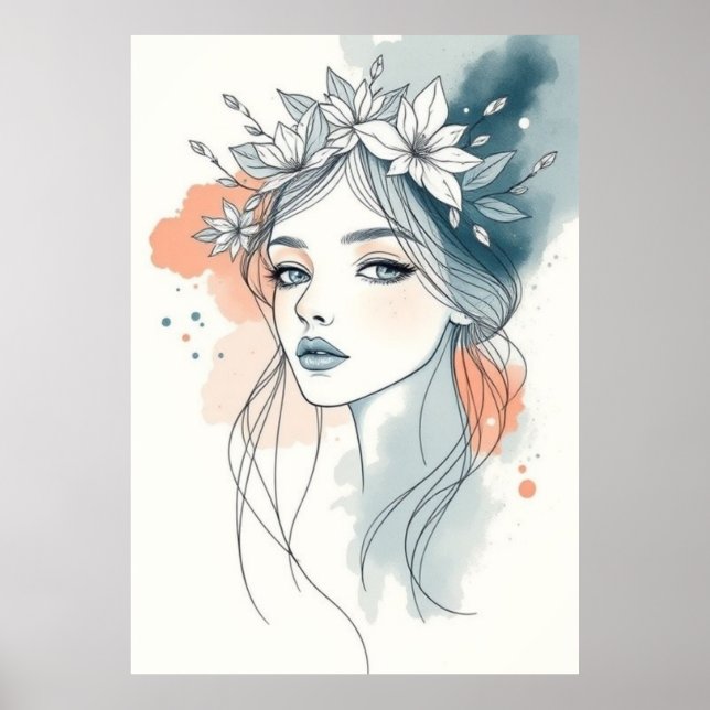 Poster Serenidade Floral (Frente)