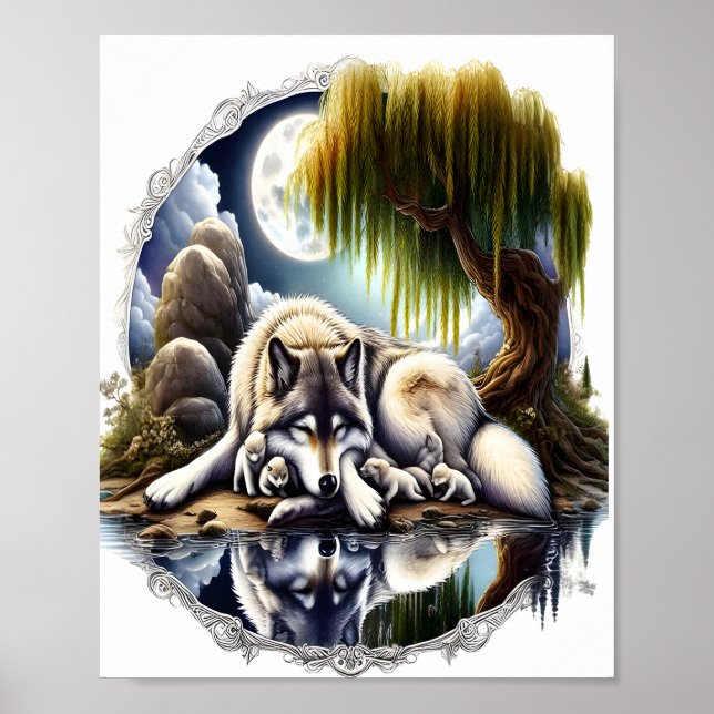 Poster Serenidade Ligada A Lobo Desmoronante 8x10 (Frente)