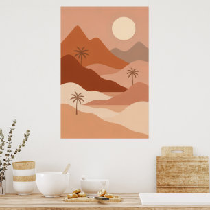 Poster Serenidade no Deserto Arte de Parede Boho