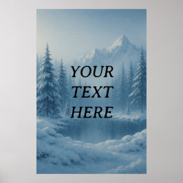 Poster Serenidade personalizada da queda de neve - Montan