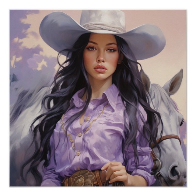 Póster Serenidade por Sol: Arte de Muro de Cowgirl (Frente)