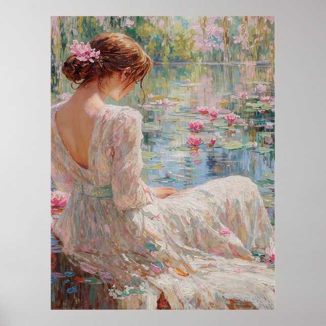 Poster Serenity by the Water Lilies (Frente)